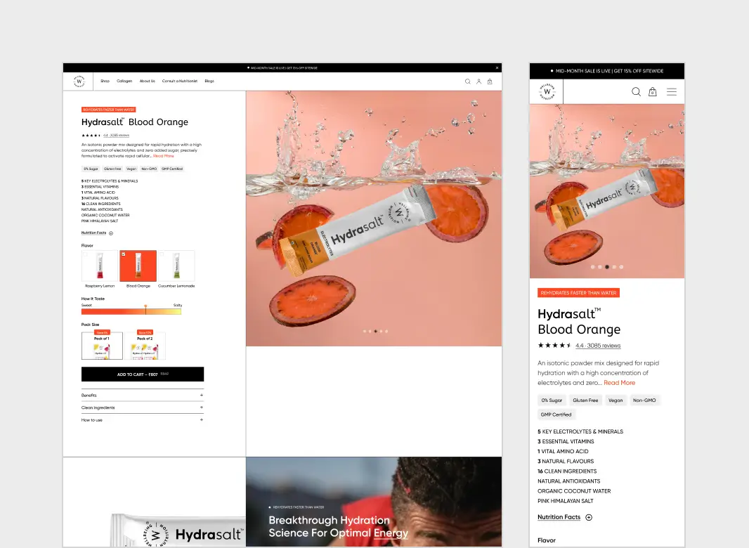 Wellbeing Nutrition responsive build